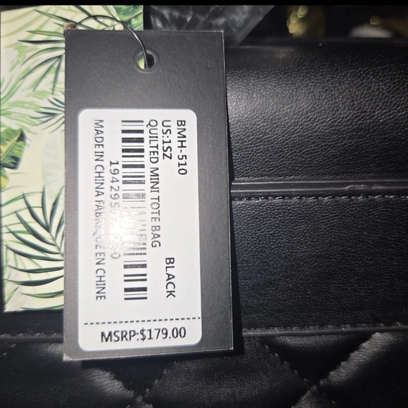 Badgley Mischka Diamond Quilted Top Handle Bag NWT - Picture 7 of 7